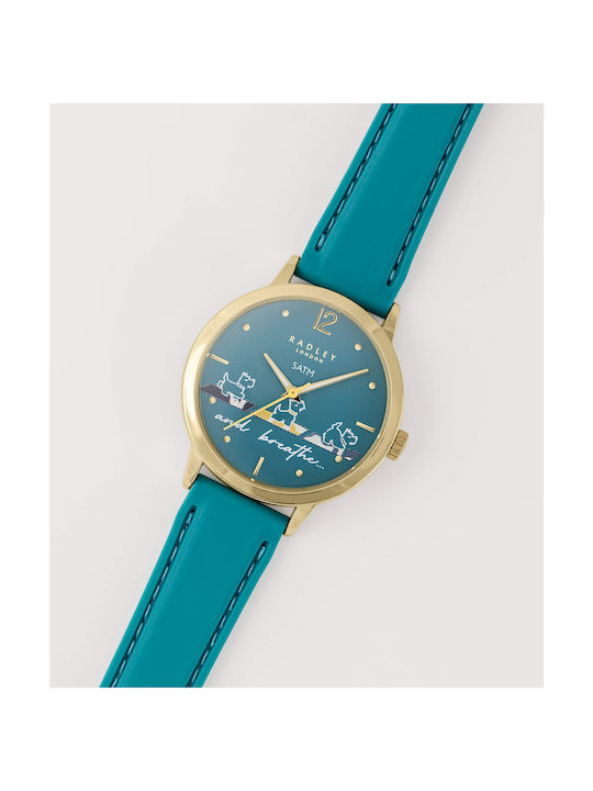 Radley Watch with Blue Rubber Strap