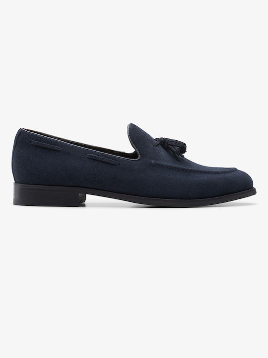 Clarks Men's Suede Loafers Blue