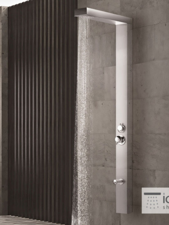 Icos Thea Mix 316 Shower Column without Mixer Silver