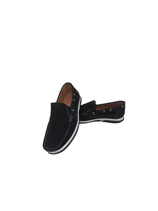 Atlanta Men's Synthetic Leather Moccasins Black