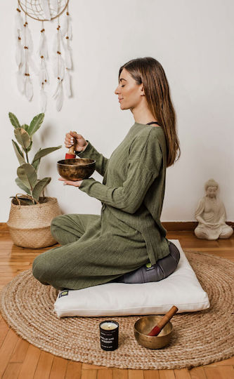 Simply Green Yoga Pillow in Gray Color