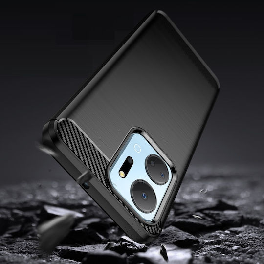 Back Cover Plastic / Silicon Negru (Honor X7a)