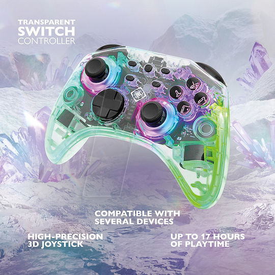 Deltaco DTG GAM-149-T Wireless Gamepad pentru Switch Transparent