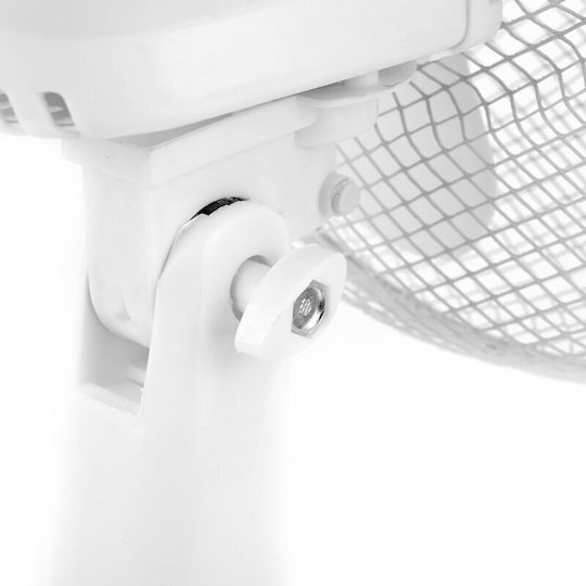 Crown Επιτραπέζιος Ανεμιστήρας 40W Διαμέτρου 30cm Λευκός