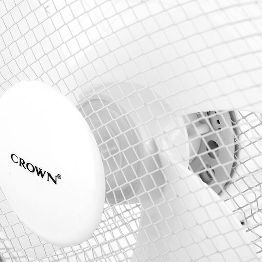 Crown Επιτραπέζιος Ανεμιστήρας 40W Διαμέτρου 30cm Λευκός