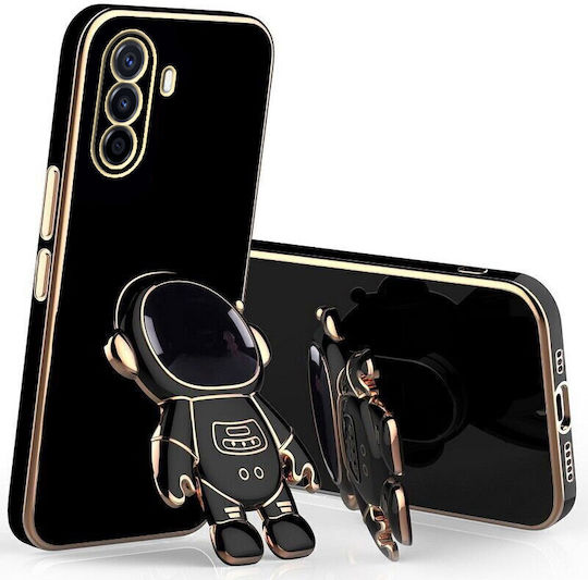 Umschlag Rückseite Silikon Schwarz (Huawei Nova Y70)