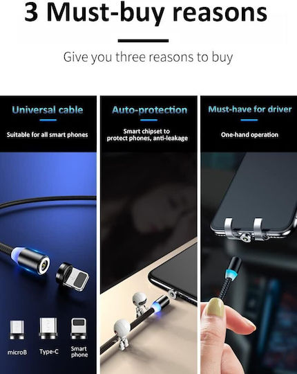 X-cable Magnetic / Braided USB to Type-C / micro USB Cable