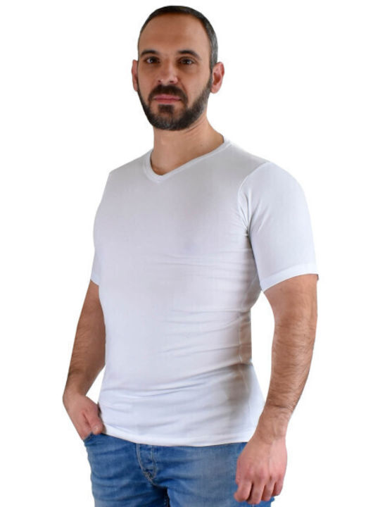 Berrak Men's Undershirt Short-sleeved in White Color