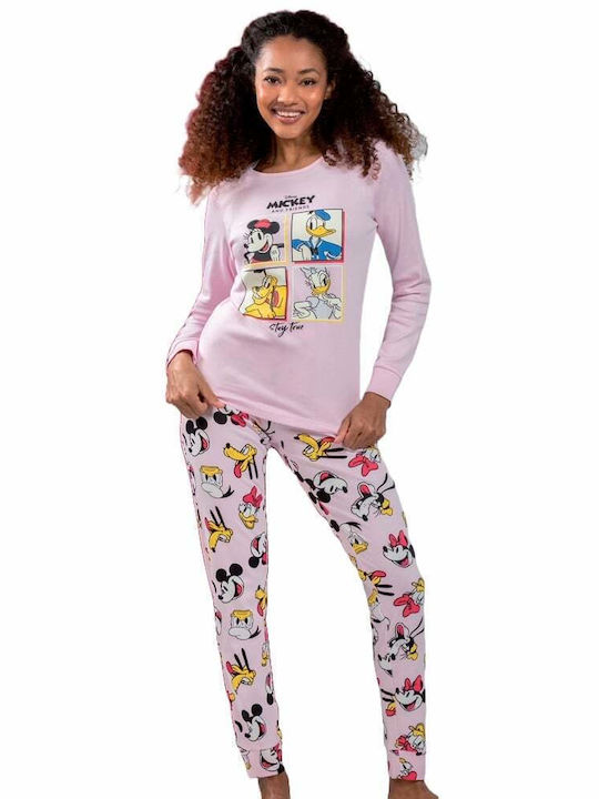 Disney De iarnă De bumbac Pantaloni Pijamale pentru Femei Roz