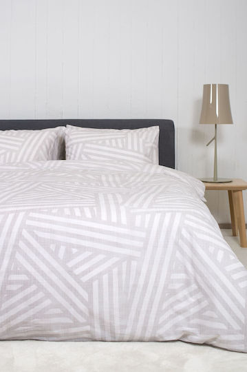 Viokarpet Duvet Cover Set Cotton Single with Pillowcase 165x245 Home Nordic 854 Grey