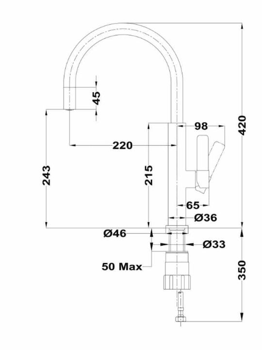 Teka FOT 995 Küchenarmatur Zähler Graue