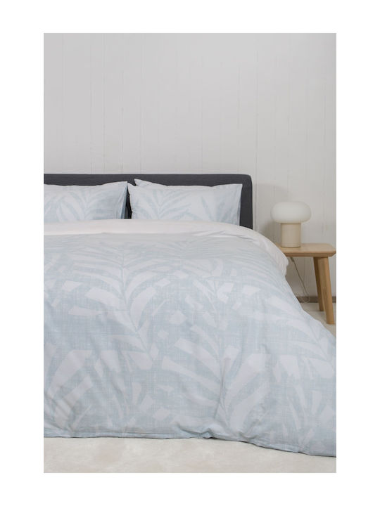 Viokarpet Duvet Cover Set Cotton Queen with 2 Pillowcases 225x245 Home Nordic 851 Duck Egg