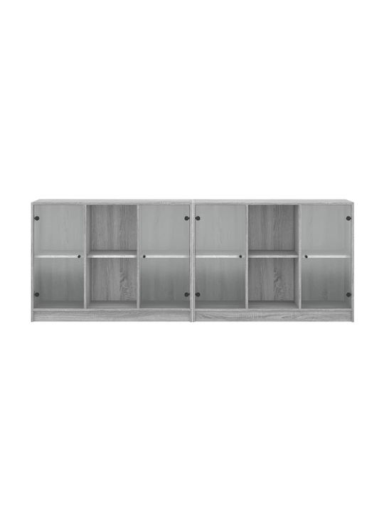 Βιβλιοθήκη Γκρι Sonoma 204x37x75εκ.