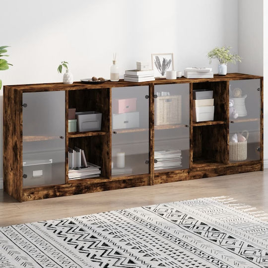 Библиотека Кафяв Дъб 204x37x75см