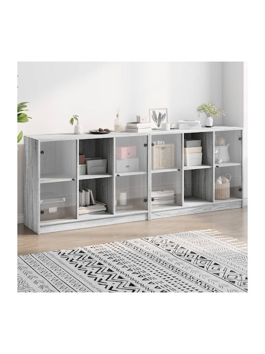 Βιβλιοθήκη Γκρι Sonoma 204x37x75εκ.
