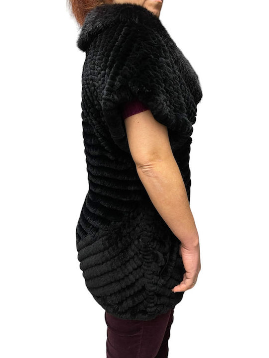 Frauen Pelz Schwarz