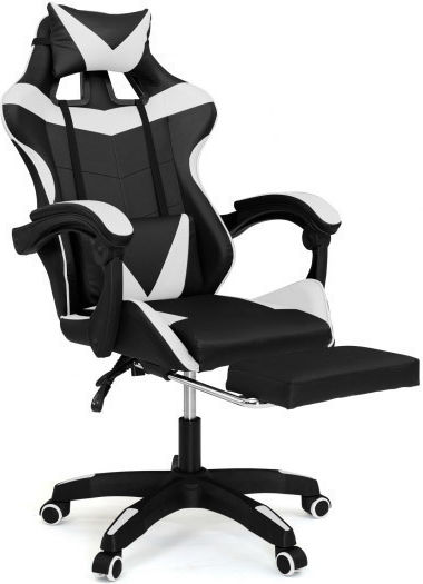 Idomya 30078802 Gaming Chair with Footrest Black