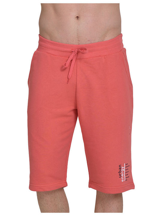 French Terry Ανδρική Βερμούδα Regular Fit Κόκκινη