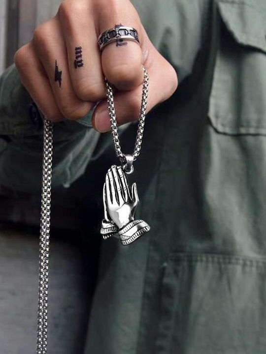 Hands Praying Κολιέ από Ατσάλι
