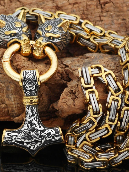 Thor Κολιέ από Επιχρυσωμένο Ατσάλι