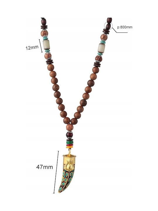 Nepal Buddhist Mala Κολιέ από Ρητίνη