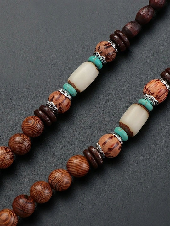 Nepal Buddha Mala Κολιέ από Ρητίνη Καφέ