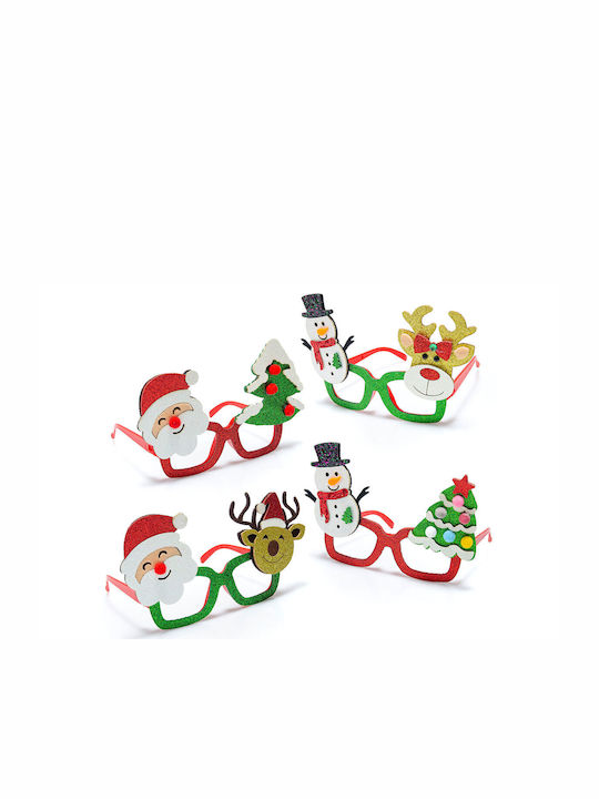 Christmas Glasses (Μiscellaneous Designs/Colors) with Glitter