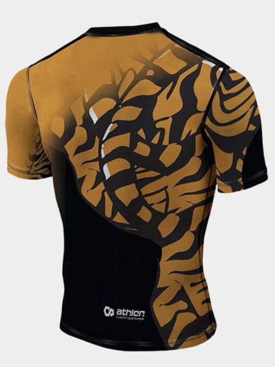 Athlon Herren Kurzärmlig T-Shirt 100-1837 für Jiu-Jitsu Schwarz