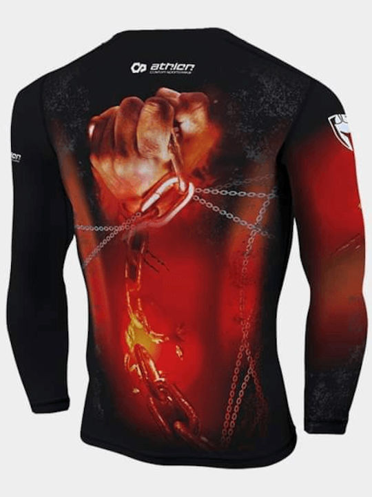 Athlon Herren Langärmlig T-Shirt 135-1840 für Jiu-Jitsu Schwarz
