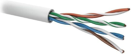 Conexpro U/UTP Cat.6 (Gigabit) Καλώδιο Δικτύου Ethernet χωρίς ακροδέκτες 305m Λευκό