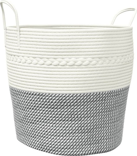 vidaXL Καλάθι Αποθήκευσης Υφασμάτινο Γκρι 43x43x38cm vidaXL Καλάθι Αποθήκευσης Υφασμάτινο Γκρι 43x43x38cm