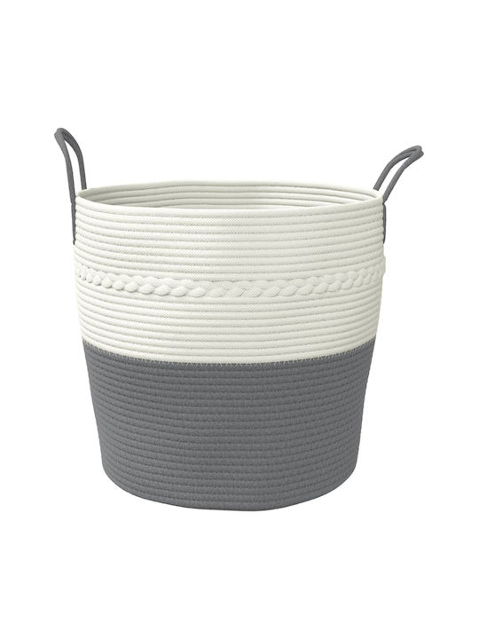 vidaXL Storage Basket Fabric Gray 43x43x38cm 1pcs