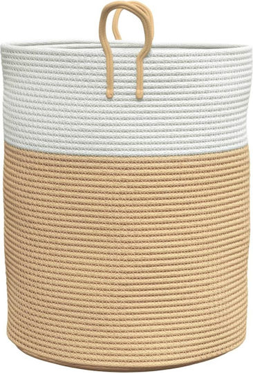 vidaXL Storage Basket Fabric Beige 38x38x46cm 1pcs