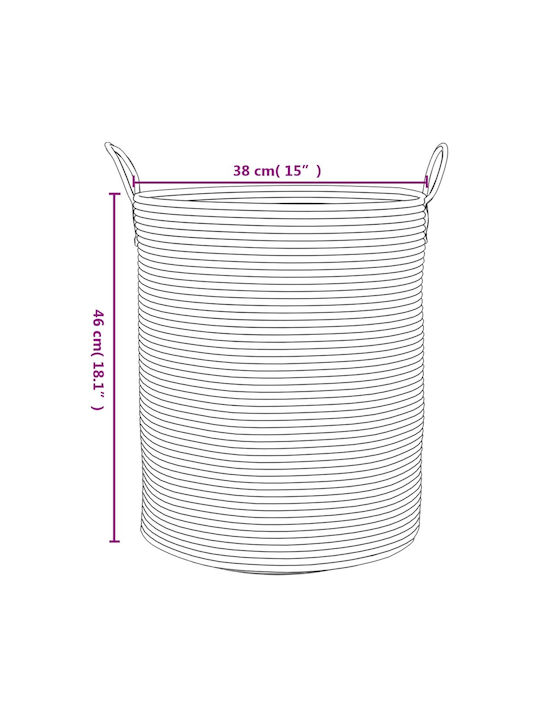 vidaXL Storage Basket Fabric Gray 38x38x46cm 1pcs