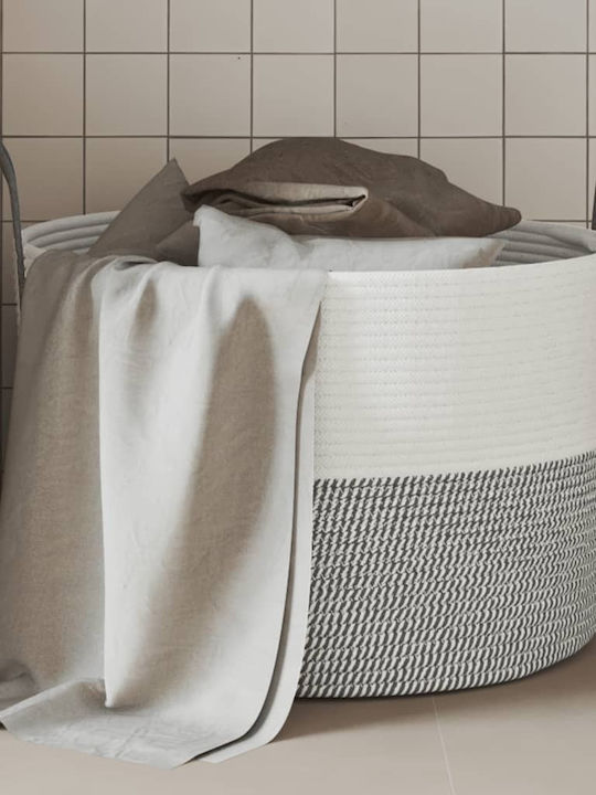 vidaXL Storage Basket Fabric Gray 51x51x33cm 1pcs