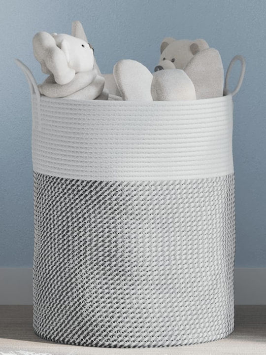 vidaXL Storage Basket Fabric Gray 38x38x46cm 1pcs