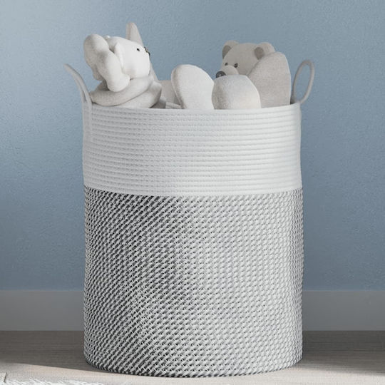 vidaXL Storage Basket Fabric Gray 38x38x46cm 1pcs