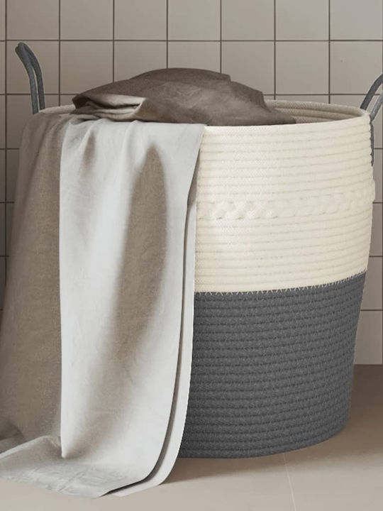 vidaXL Storage Basket Fabric Gray 43x43x38cm 1pcs