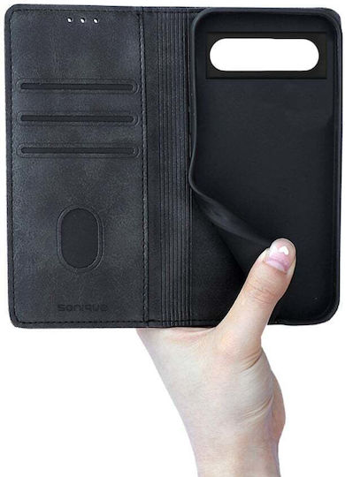 Sonique Vintage Magnet Wallet Piele Artificială / Plastic / Silicon Negru (Google Pixel 8)