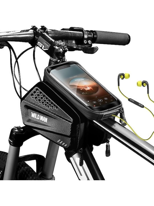 Wildman Gears Double Bicycle Frame Bag 1lt Black