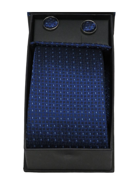 Privato Men's Tie Set in Blue Color