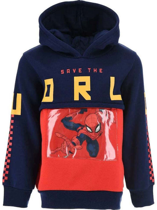 Kids Sweatshirt with Hood and Pockets Blue