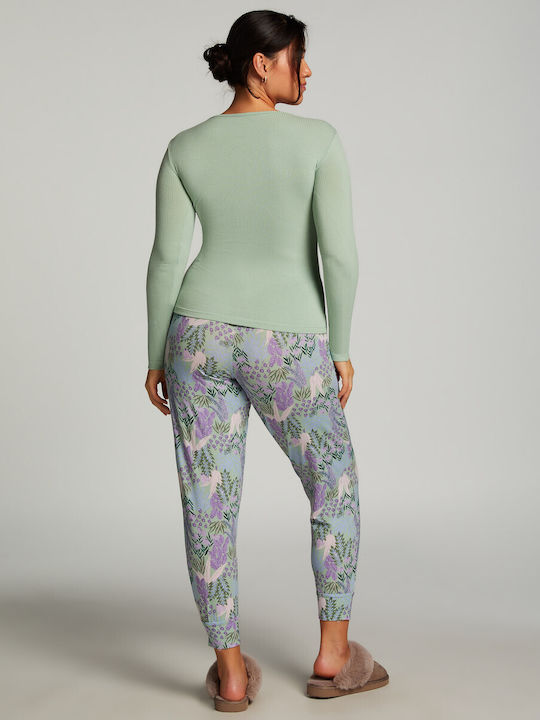 Hunkemöller Winter Women's Pyjama Pants Green