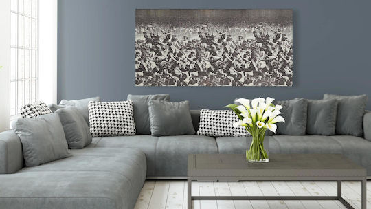 Horizontal Pattern Nude Heads Gemälde Stoff 80x50cm