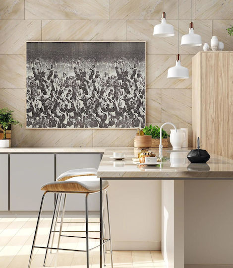 Horizontal Pattern Nude Heads Painting Fabric 150x100cm