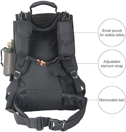 Mohicans Black Line Militärischer Rucksack Rucksack Schwarz 64Es