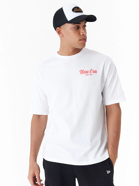 New Era T-shirt Bărbătesc cu Mânecă Scurtă White