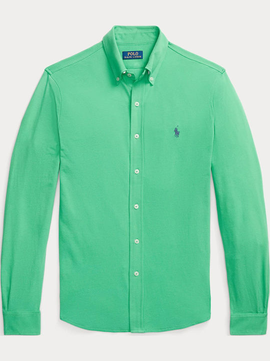 Long-sleeved Cotton Shirt Classic Kelly