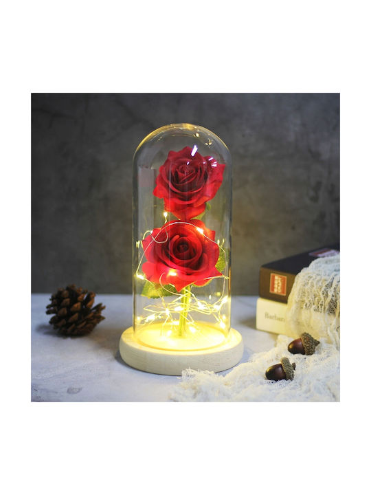 Вечно роза Red 11.5см с LED