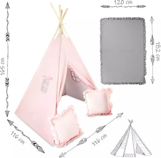 Nukido Παιδική Σκηνή Ινδιάνικη Teepee Ροζ για 3 χρονών και άνω